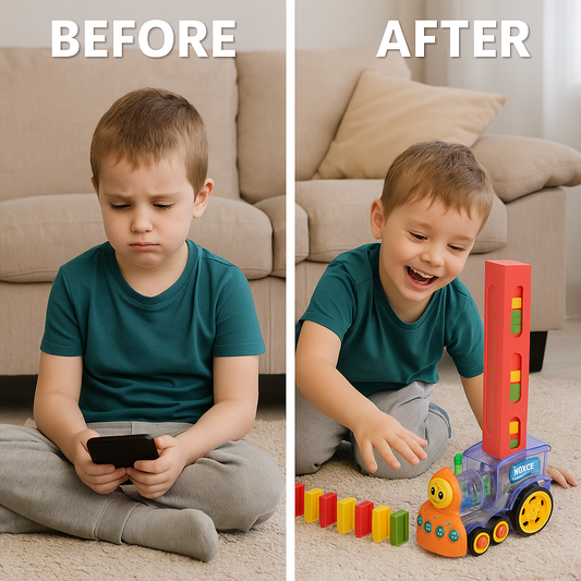 Train Toy Domino Set for Kids