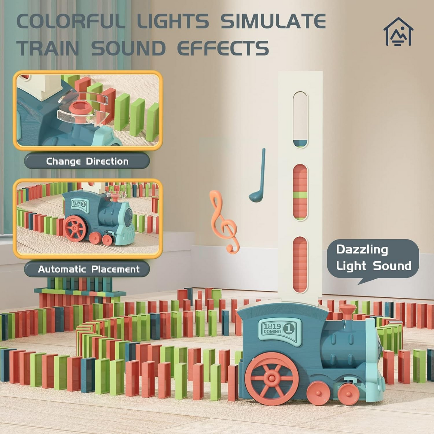 Train Toy Domino Set for Kids